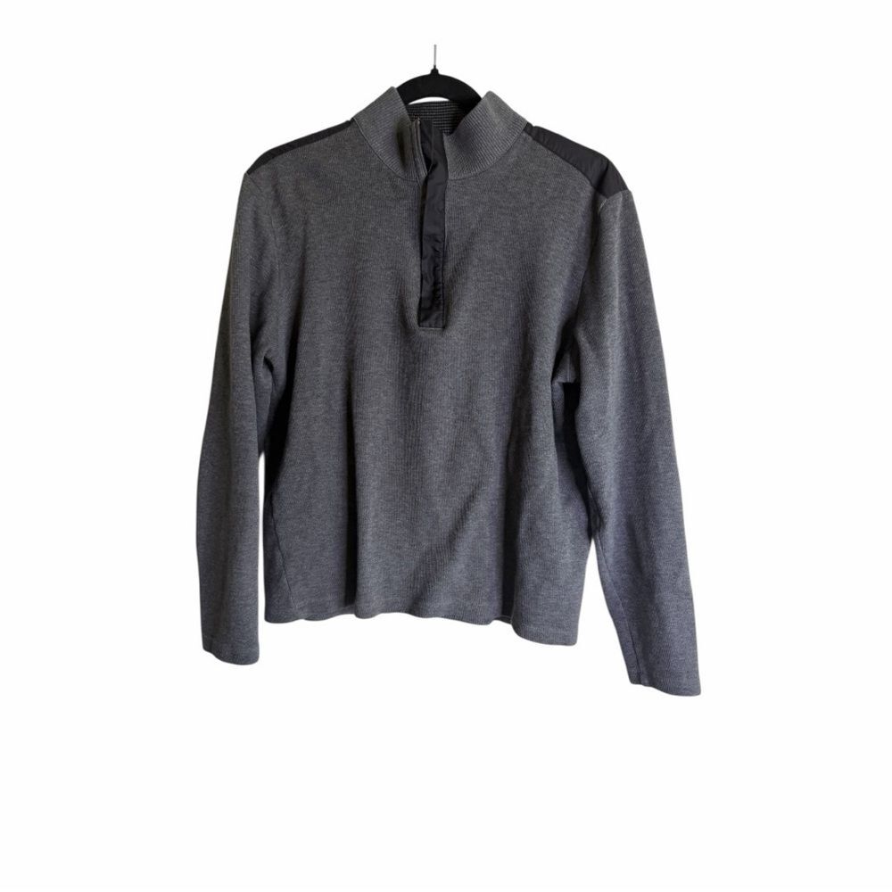 3/$24 Hugo Boss Men's Gray Quarter-Zip Knit Sweater M